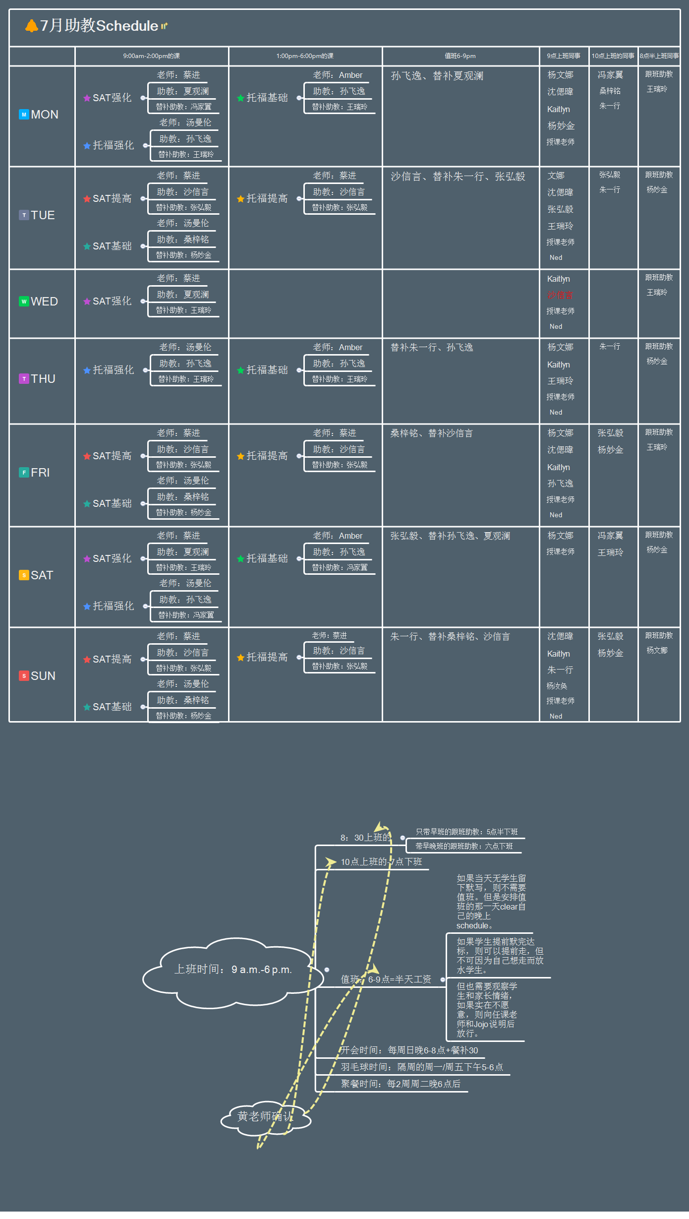 7月助教Schedule preview 1