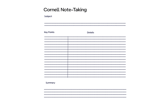 Traditional Cornell Note-Taking Method preview 1