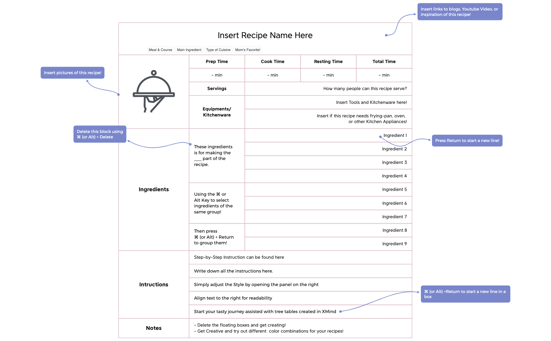 Recipe Template preview 1