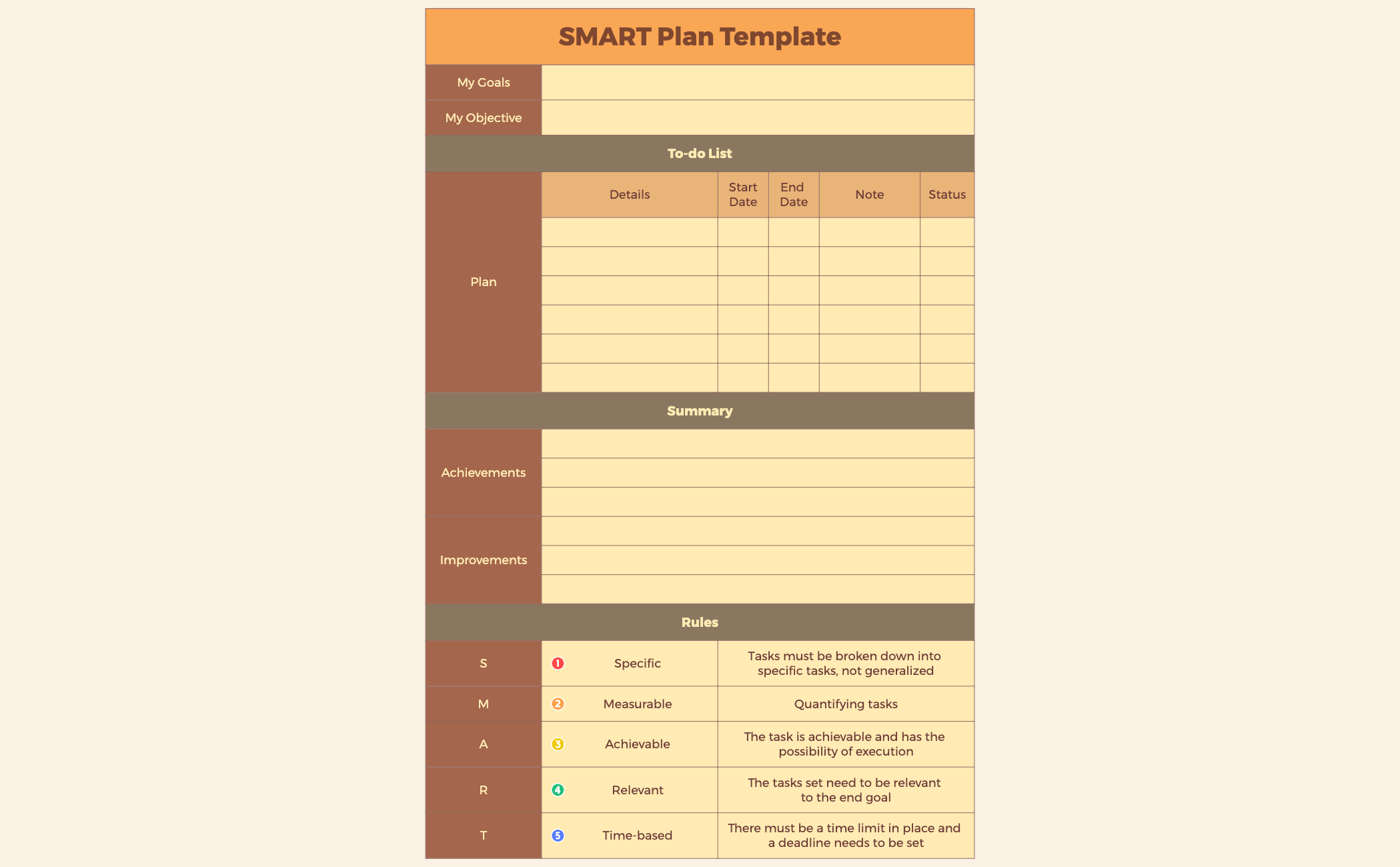 SMART Plan Template preview 1