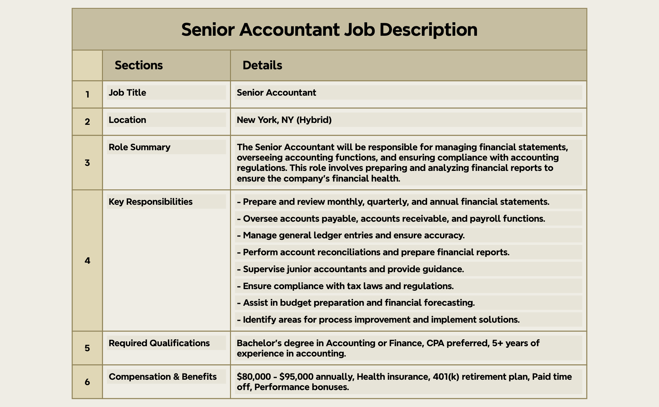 Senior Accountant Job Description preview 1