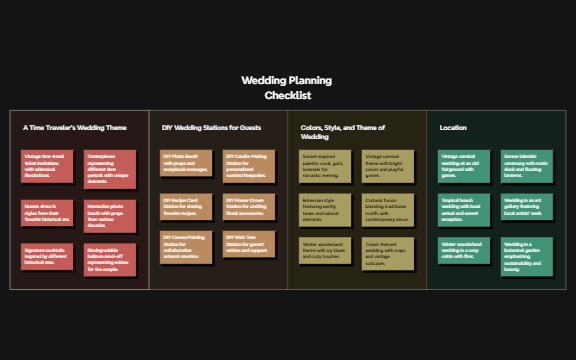 Wedding Planning Checklist Brainstorm preview 1