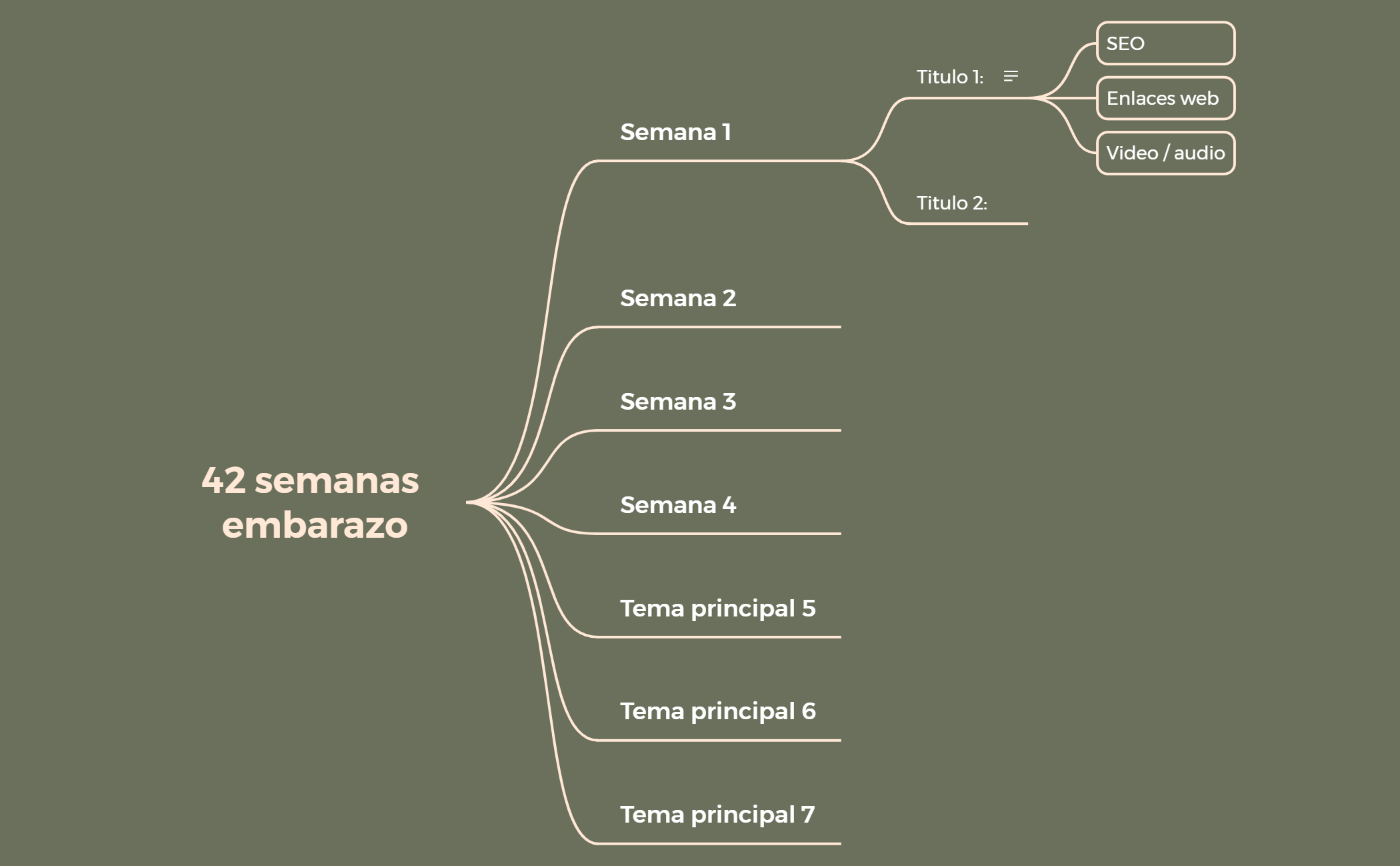 42 semanas embarazo - esquema - XMind Template