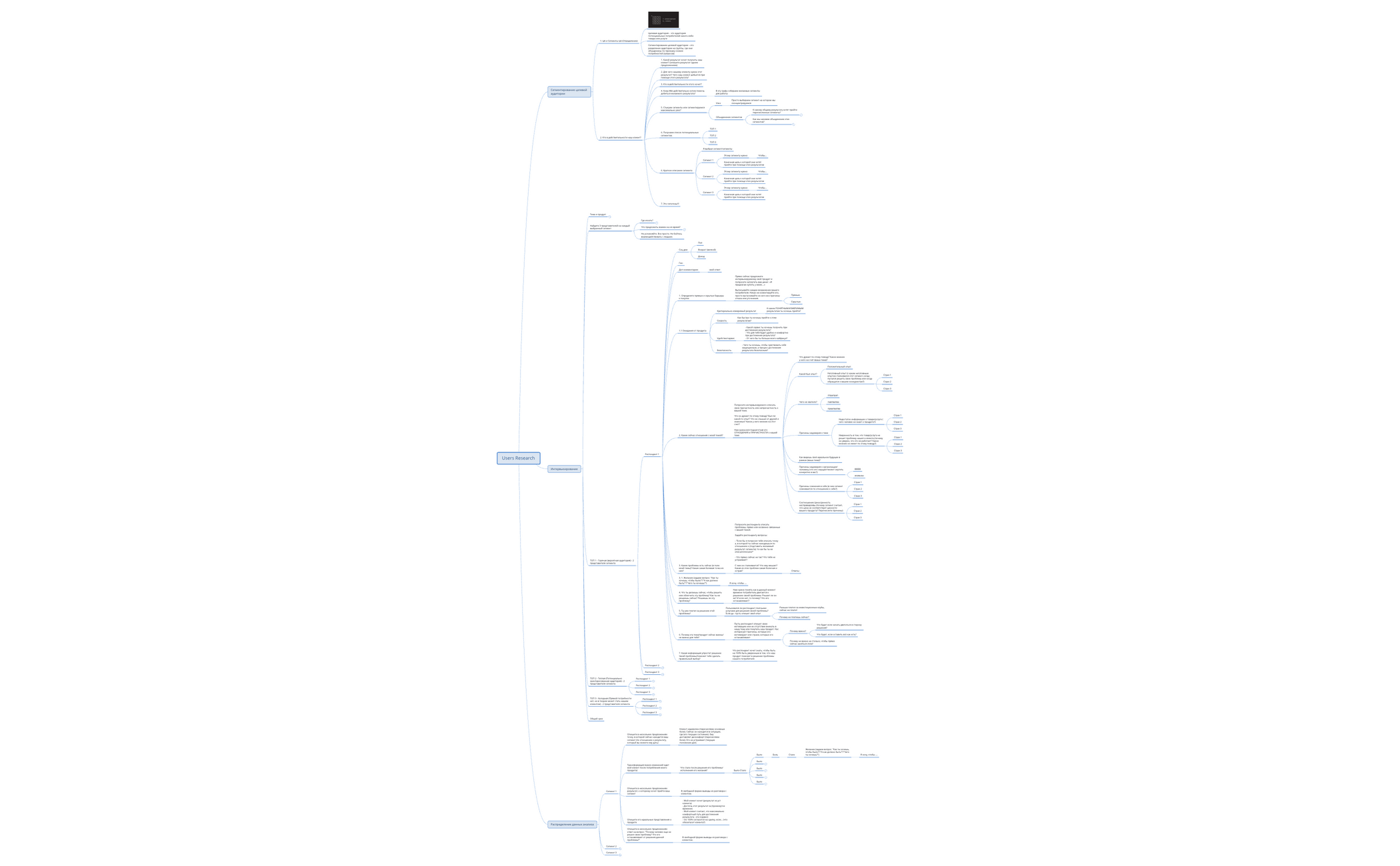 Users Research (Light) - XMind Template
