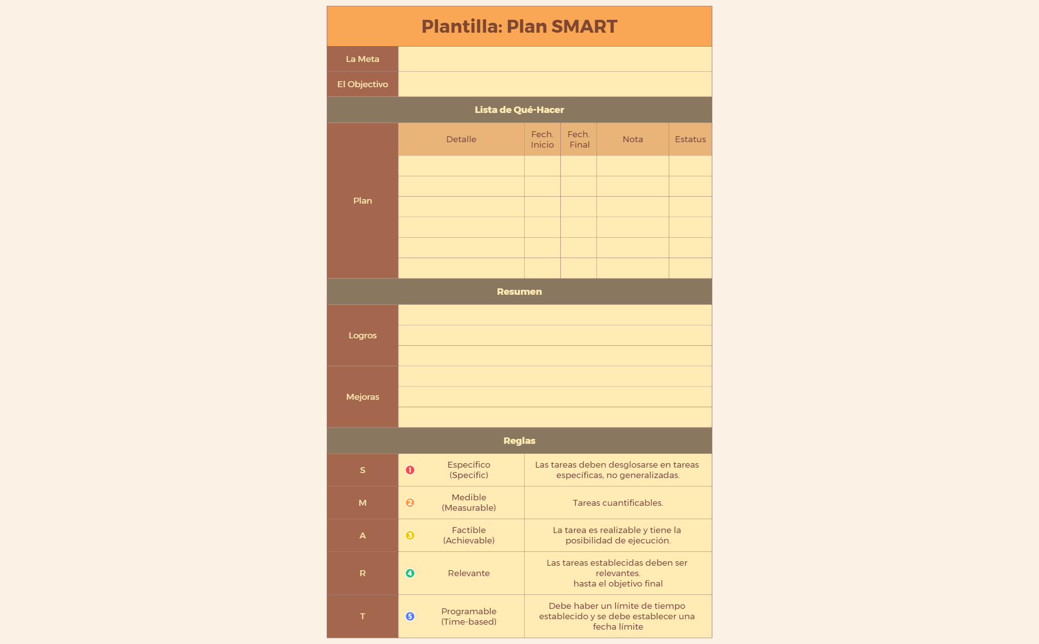 SMART Plan Template preview 1
