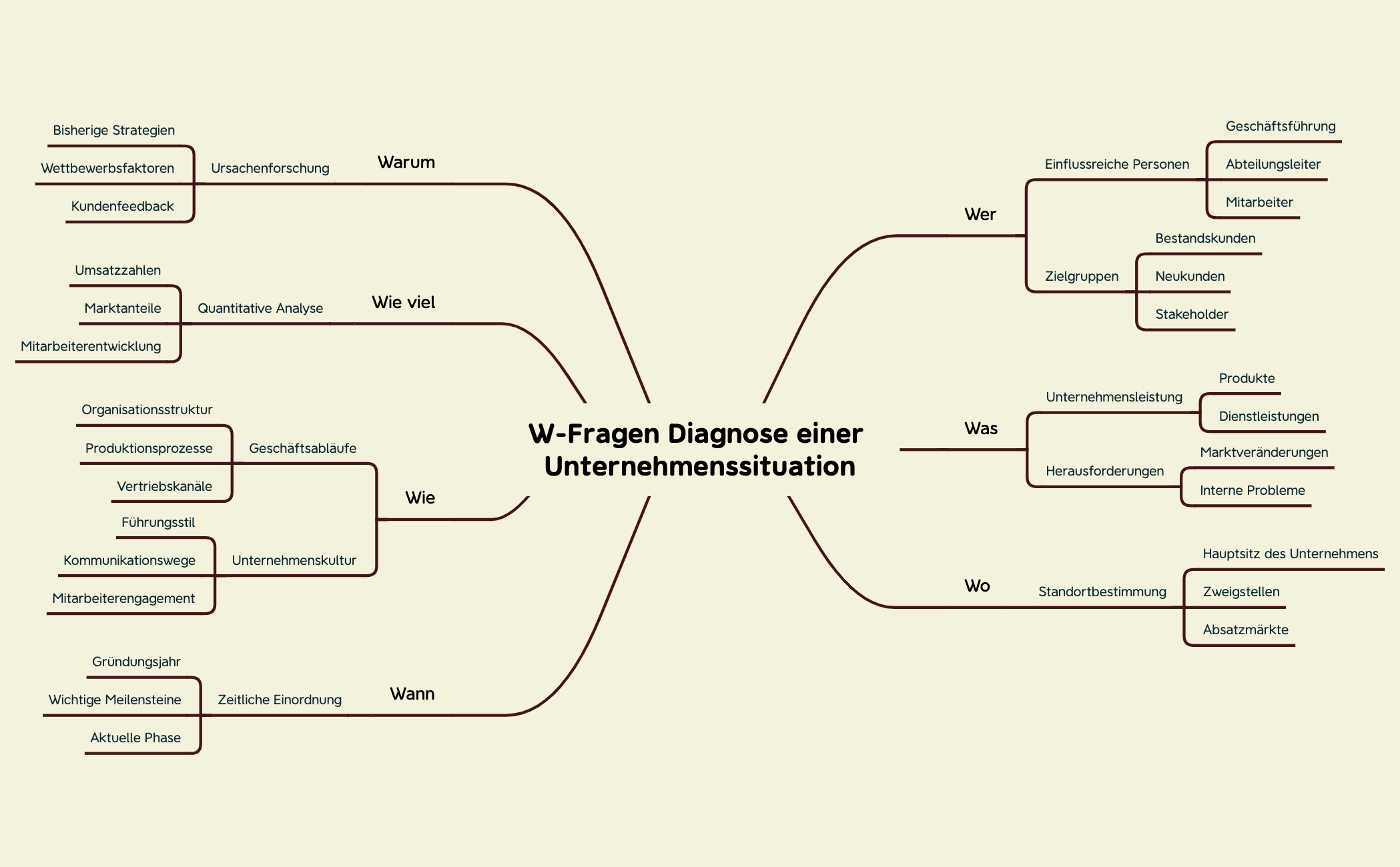 W-Fragen Diagnose einer Unternehmenssituation preview 1