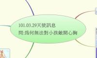 101.03.29天使訊息
問:為何無法對小孩敞開心胸