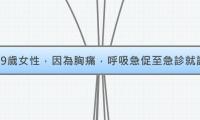 39歲女性，因為胸痛，呼吸急促至急診就診