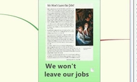 We won't leave our jobs