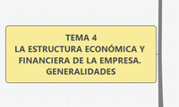 TEMA 4 LA ESTRUCTURA ECONÓMICA Y FINANCIERA DE LA EMPRESA. GENERALIDADES