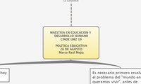 MAESTRIA EN EDUCACIÓN Y 
DESARROLLO HUMANO
CINDE UMZ 19

POLÍTICA EDUCATIVA
26 DE AGOSTO
Marco Raúl Mejía