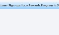 Customer Sign-ups for a Rewards Program in Store