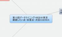 第15回データマイニング+WEB＠東京
継続したい点・改善点・次回AGENDA