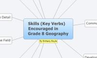 Skills (Key Verbs) Encouraged in Grade 8 Geography