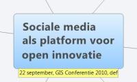 Sociale media 
als platform voor 
open innovatie