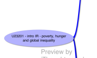 U23201 - intro IR - poverty, hunger and global inequality