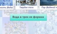 Вода в трех ее формах