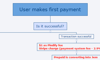 User makes first payment