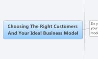 Choosing The Right Customers
And Your Ideal Business Model