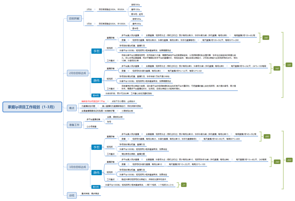 家庭ip项目工作规划（1-3月）