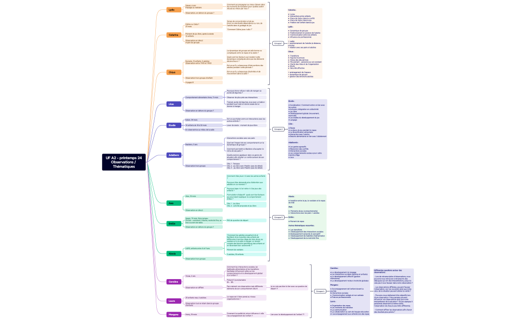 UF A2 - printemps 24Observations  Thématiques