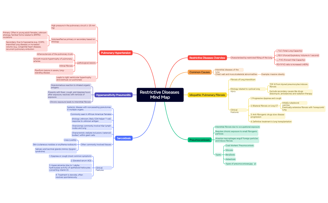 4. Restrictive Diseases Mind Map