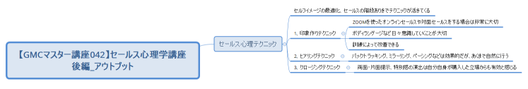 【GMCマスター講座042】セールス心理学講座後編_アウトプット