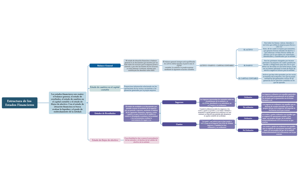 Estructura de los Estados Financieros