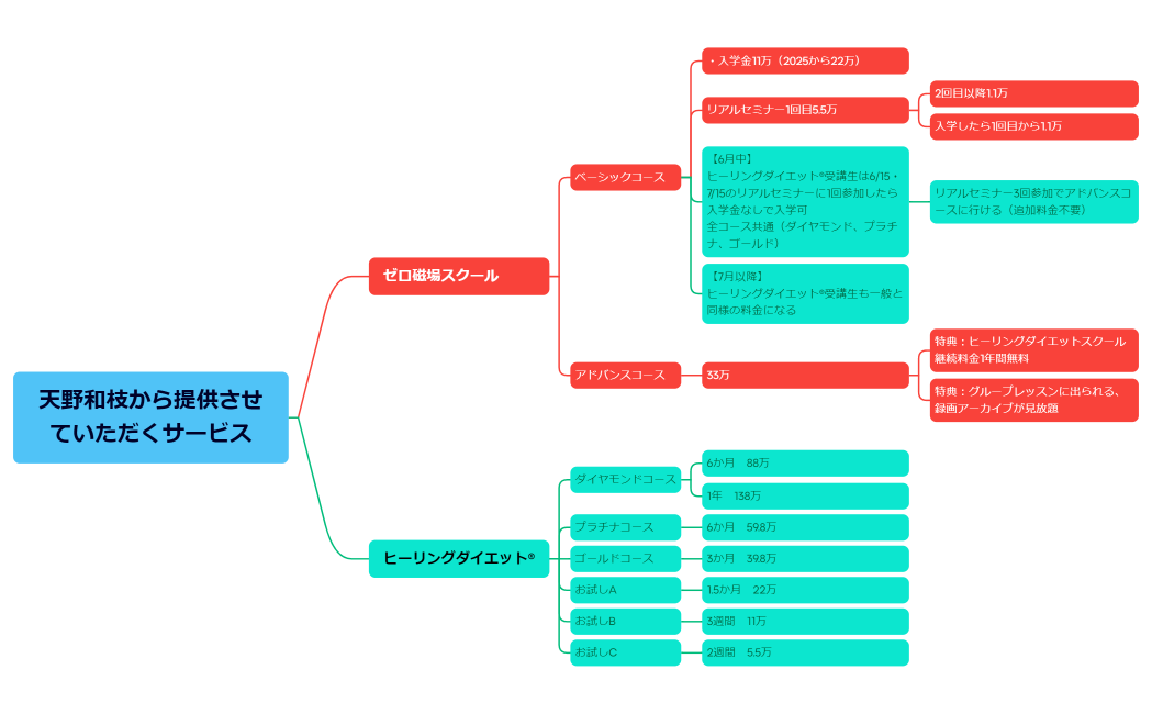 天野和枝様サービス相関図