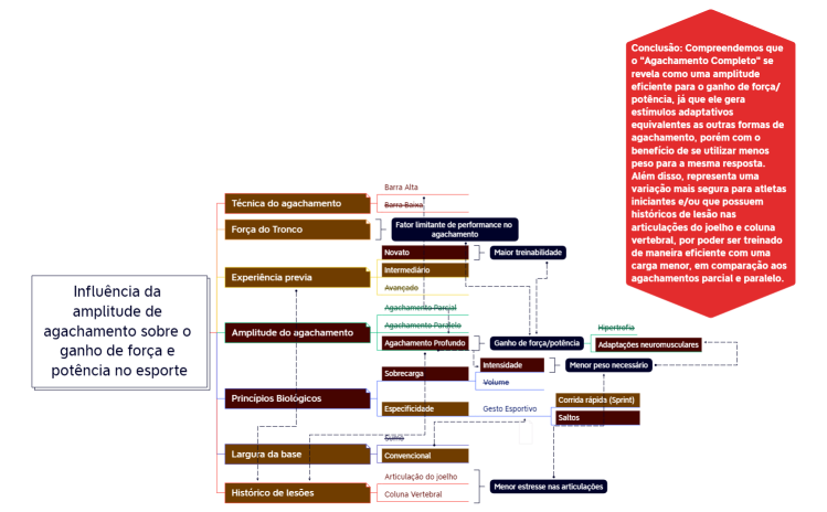 Interferência da amplitude de agachamento sobre o ganho de força e potência
