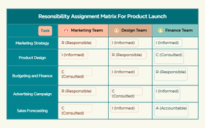 Resonsibility Assignment Matrix For Product Launch