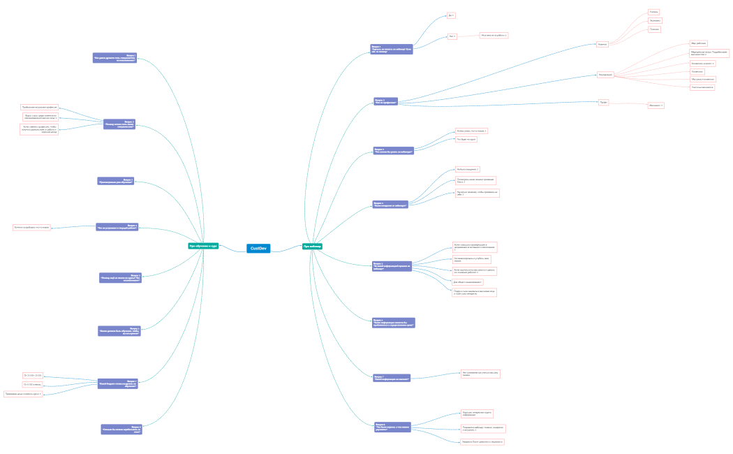 CustDev mind-карта