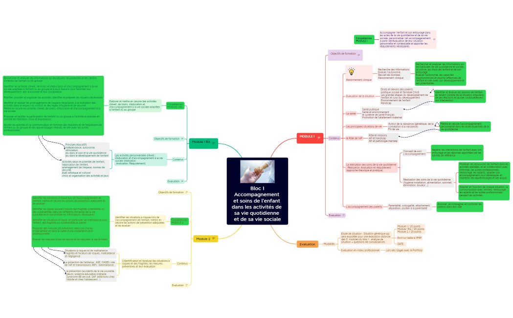 Bloc 1Accompagnement et soins de l'enfant dans les activités de sa vie quotidienne et de sa vie sociale