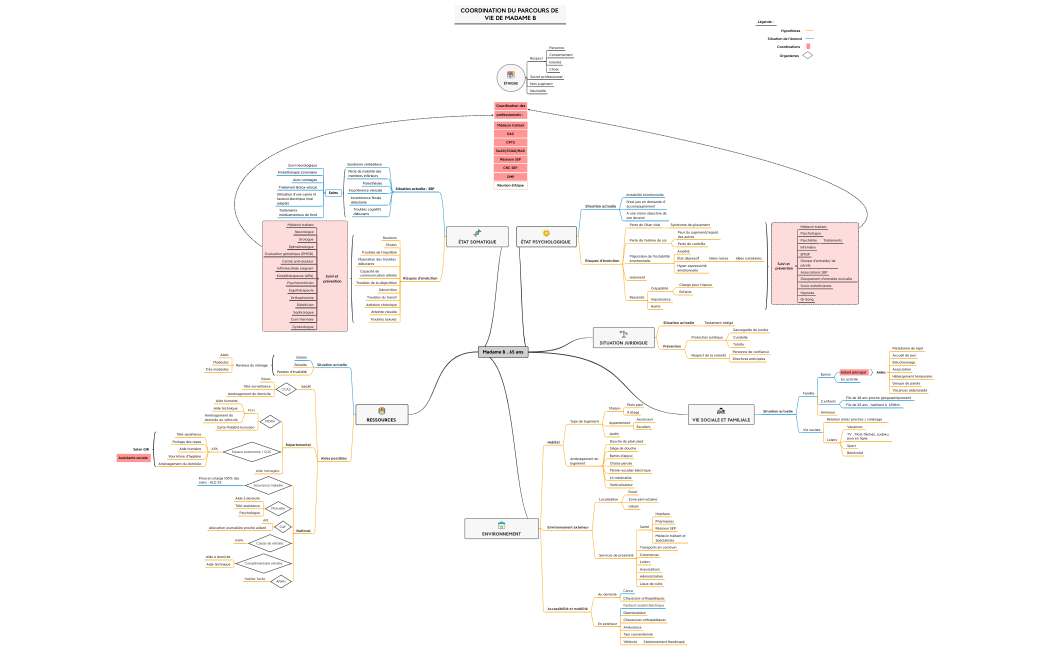 Mme B : carte mentale