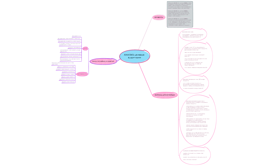АНАЛИЗ целевой аудитории соня