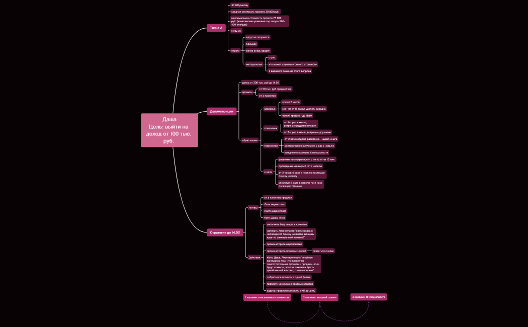 Даша Цель: выйти на доход от 100 тыс. руб. 