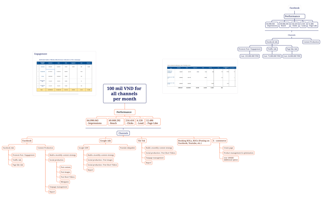 100 mil VND for all channels per month