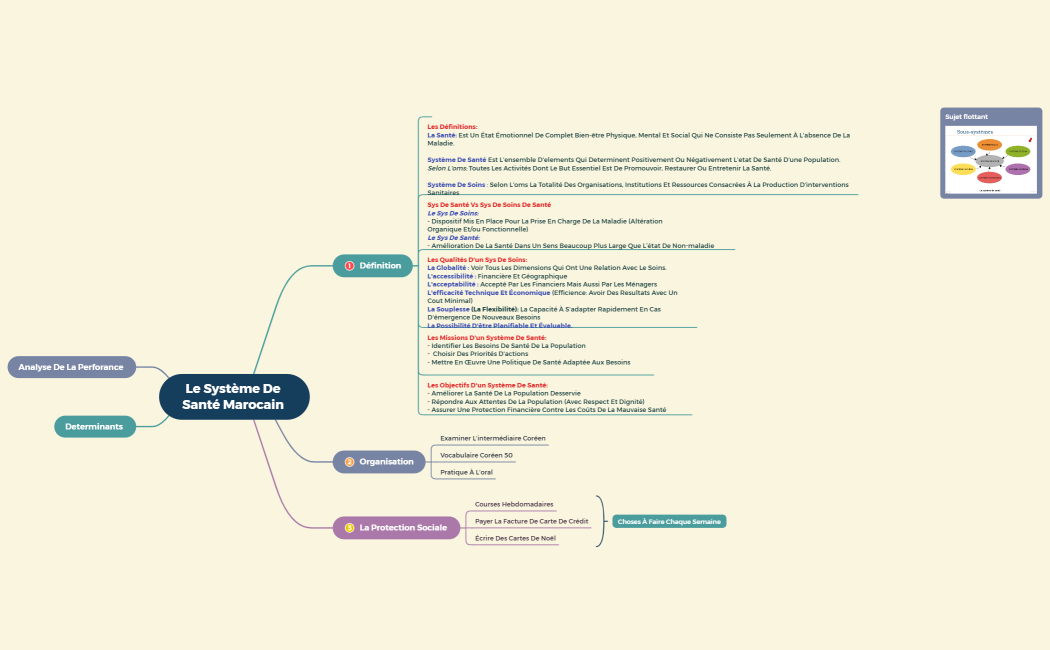 mind map sys santé