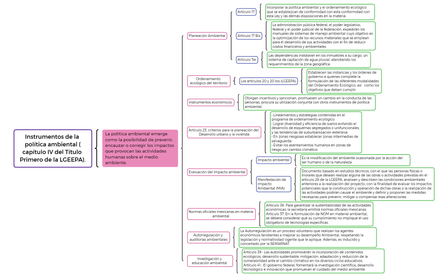 Instrumentos de la política ambiental (capítulo IV del Título Primero de la LGEEPA).