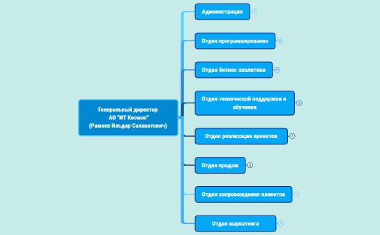 Организационная структура АО ИТ Космос от 24.10.2024 г.