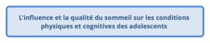 L'influence et la qualité du sommeil sur les conditions physiques et cognitives des adolescents 