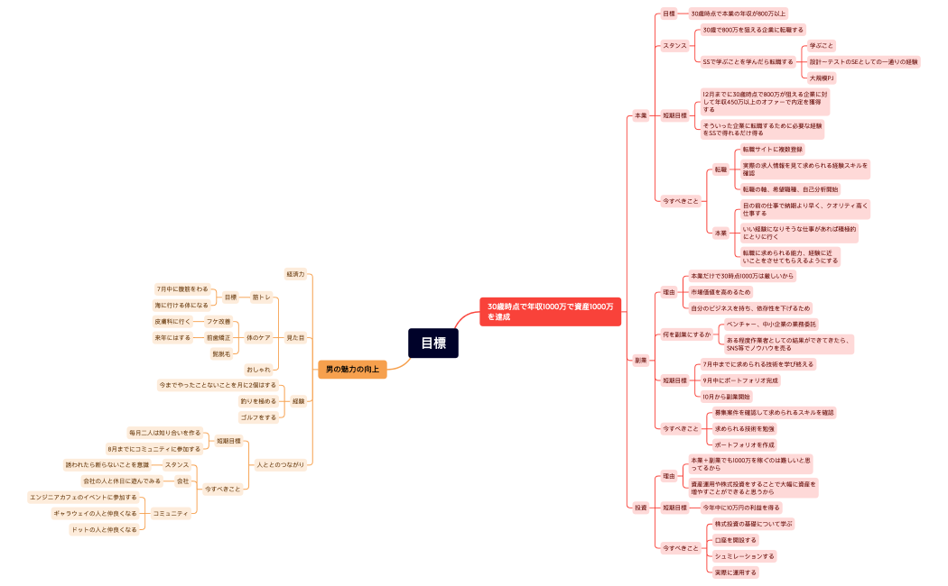 30歳までの目標と今すべきこと