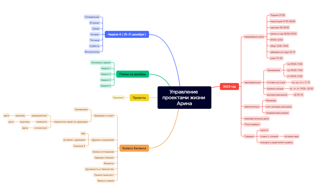 Управление проектами жизни Арина