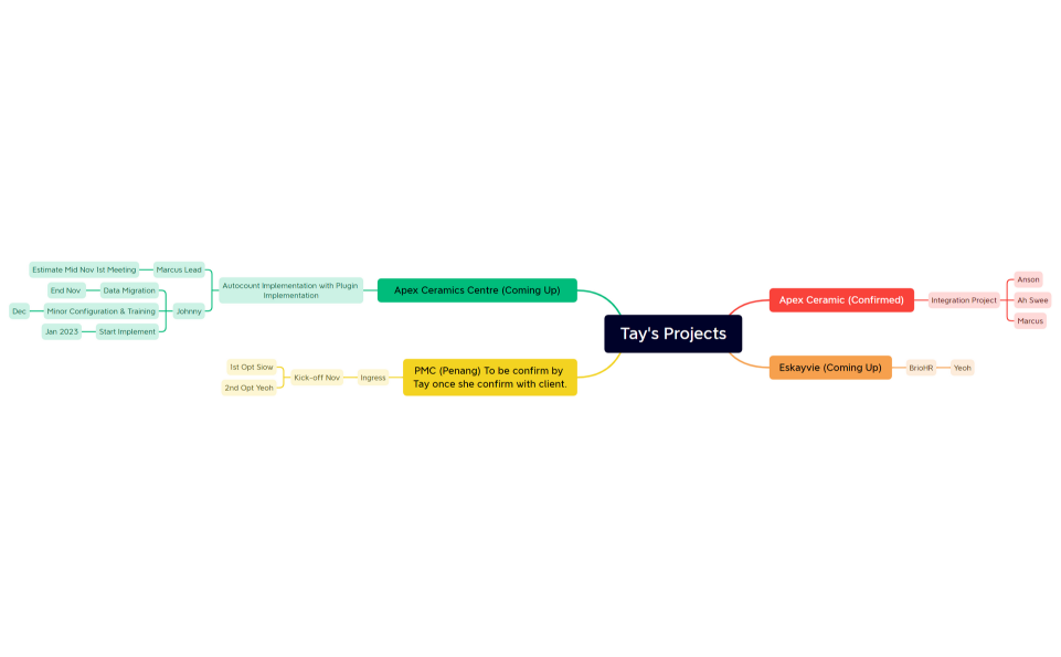 Project Plan Tay's Projects