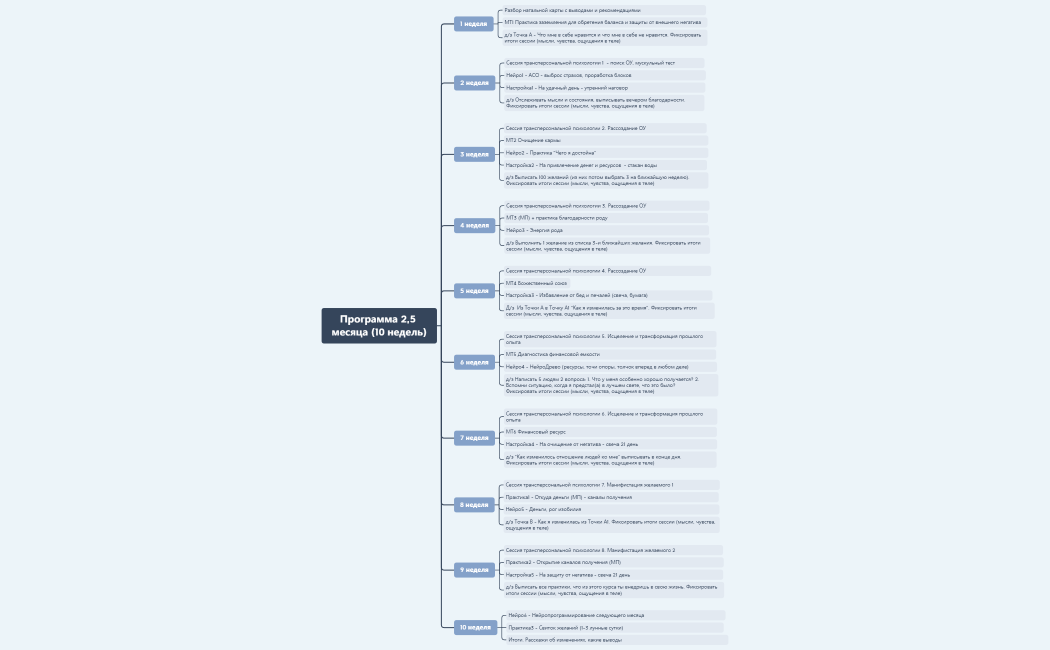 Программа 2,5 месяца (10 недель)