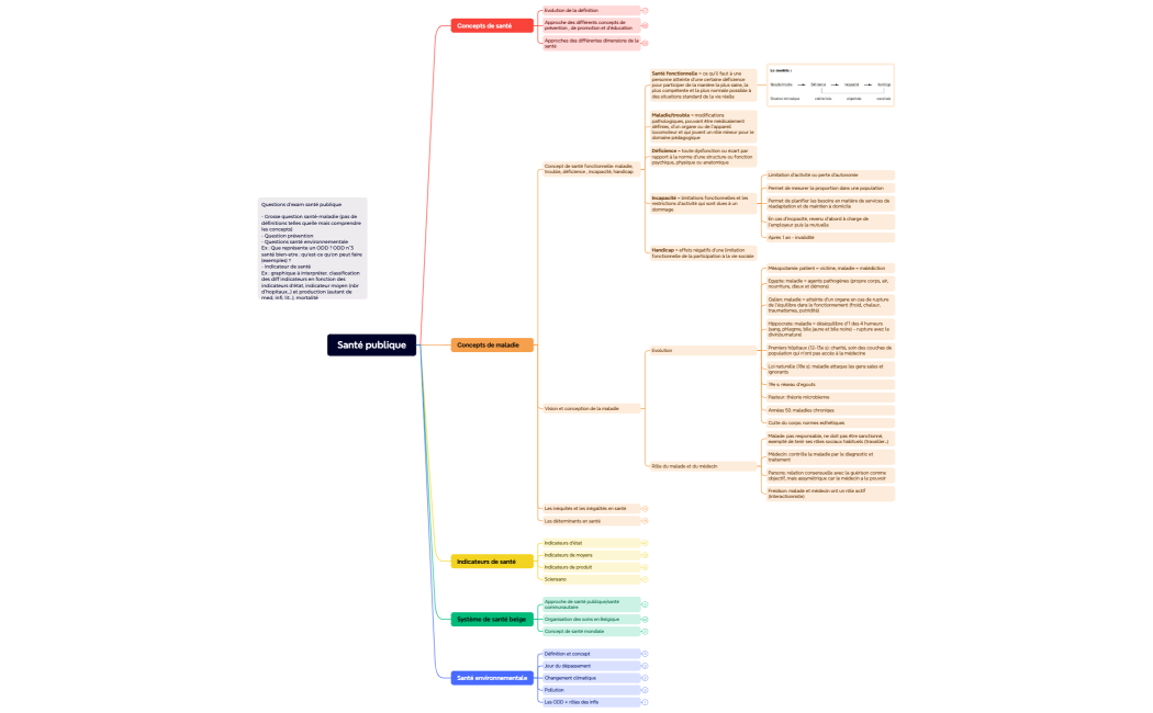 Santé publique (mind map)