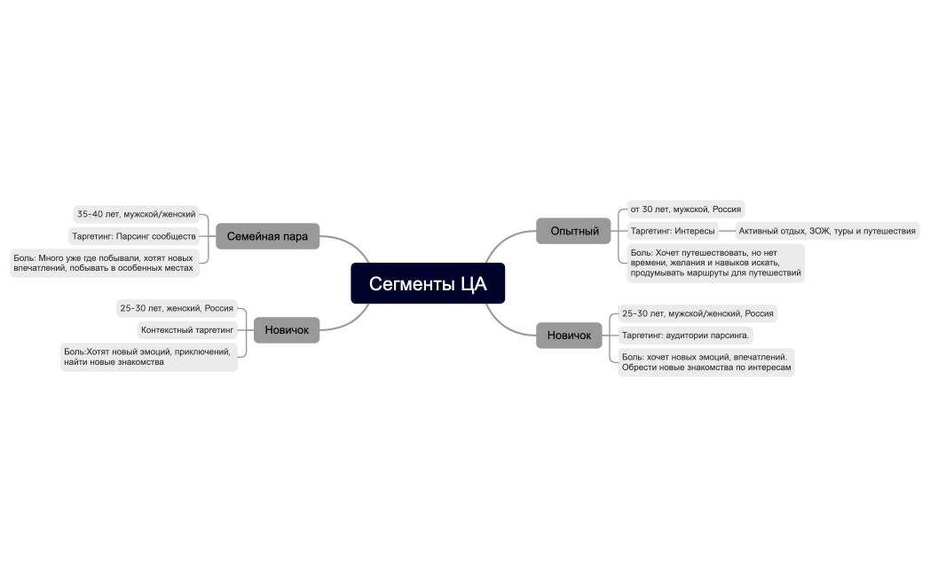 Сегменты ЦА