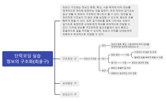 단락코딩 실습 정보의 구조화.xmind