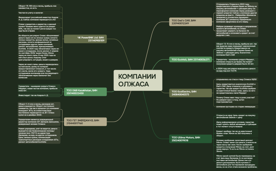Компании Олжаса