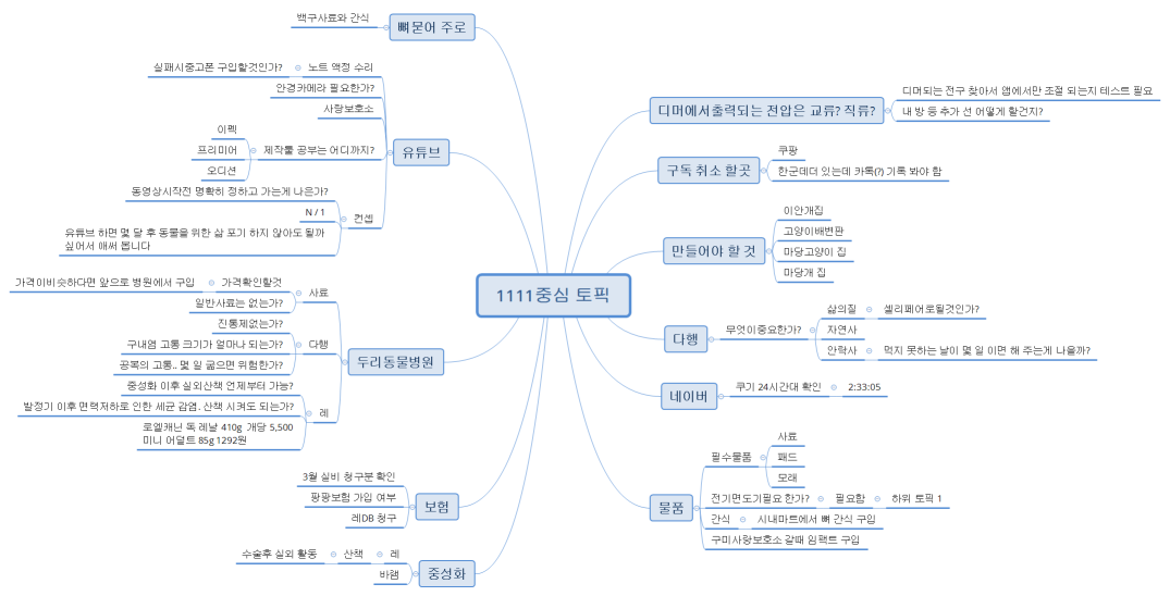 1111중심 토픽